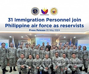 31名菲律宾移民局成员加入菲律宾空军预备役