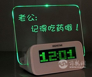[鲜花礼品]（圣诞礼品预订）LED电子钟 荧光留言板 创意礼物写字板 电子温度计